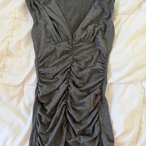 Gray Ruched Women's Tank Top